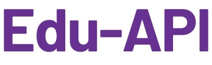 Edu-API font lockup purple